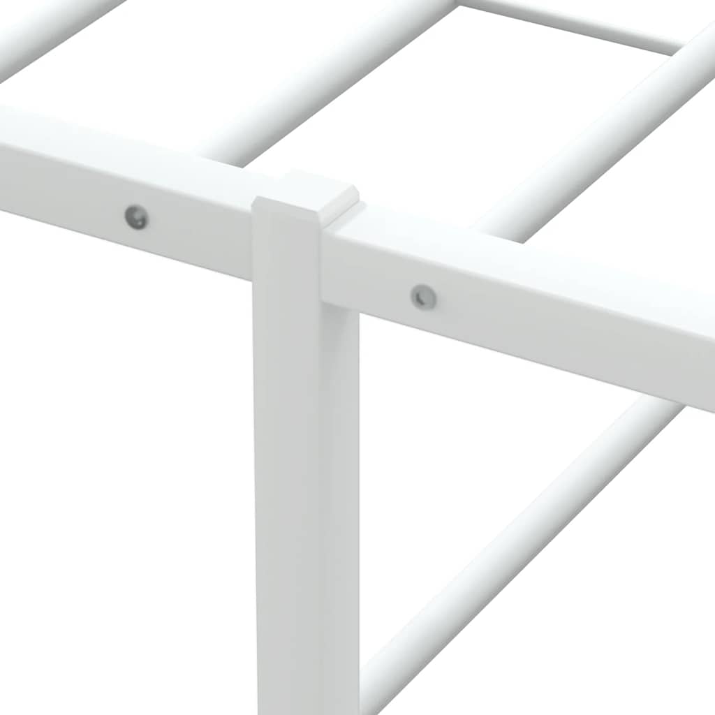 vidaXL Giroletto senza Materasso Bianco 100x200 cm in Metallo