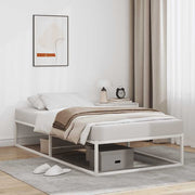 vidaXL Giroletto senza Materasso Bianco 100x200 cm in Metallo