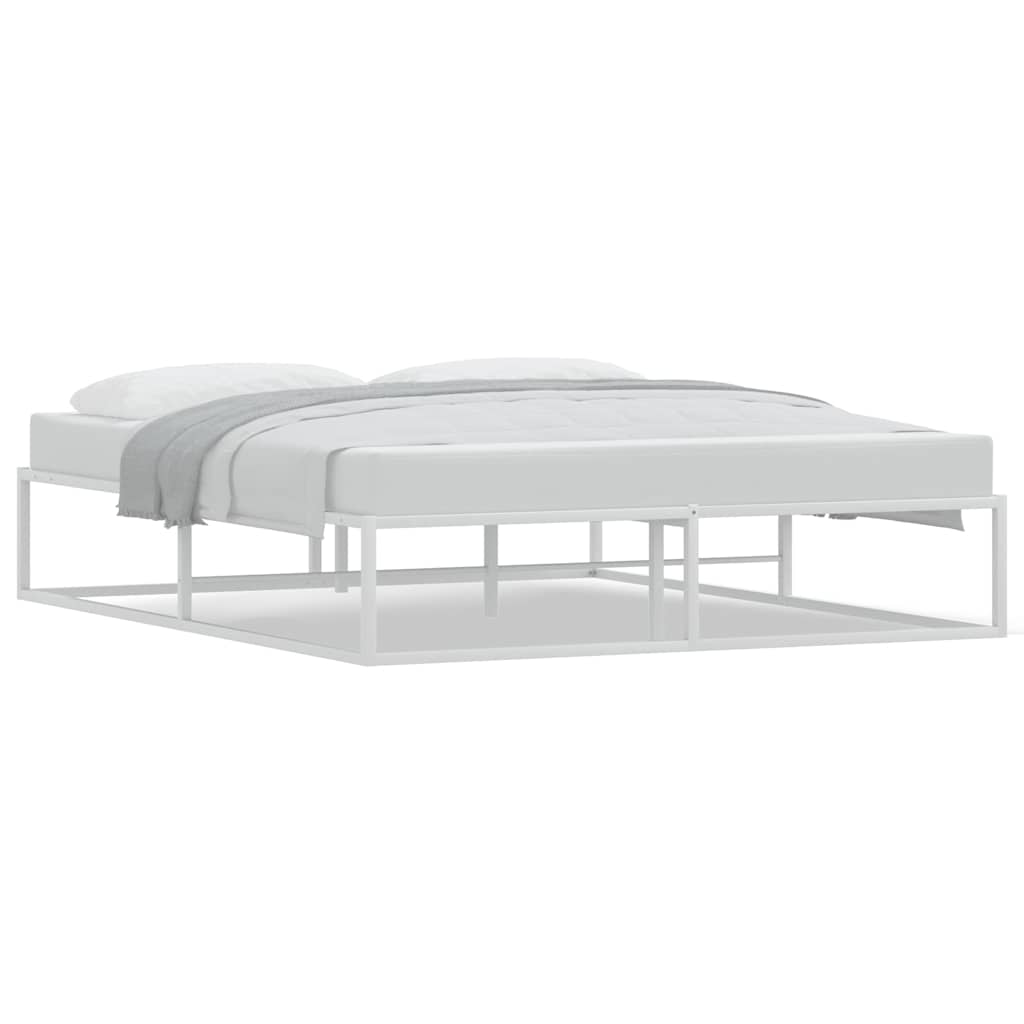 Giroletto senza Materasso-Struttura Letto Bianco 160x200 cm Metallo