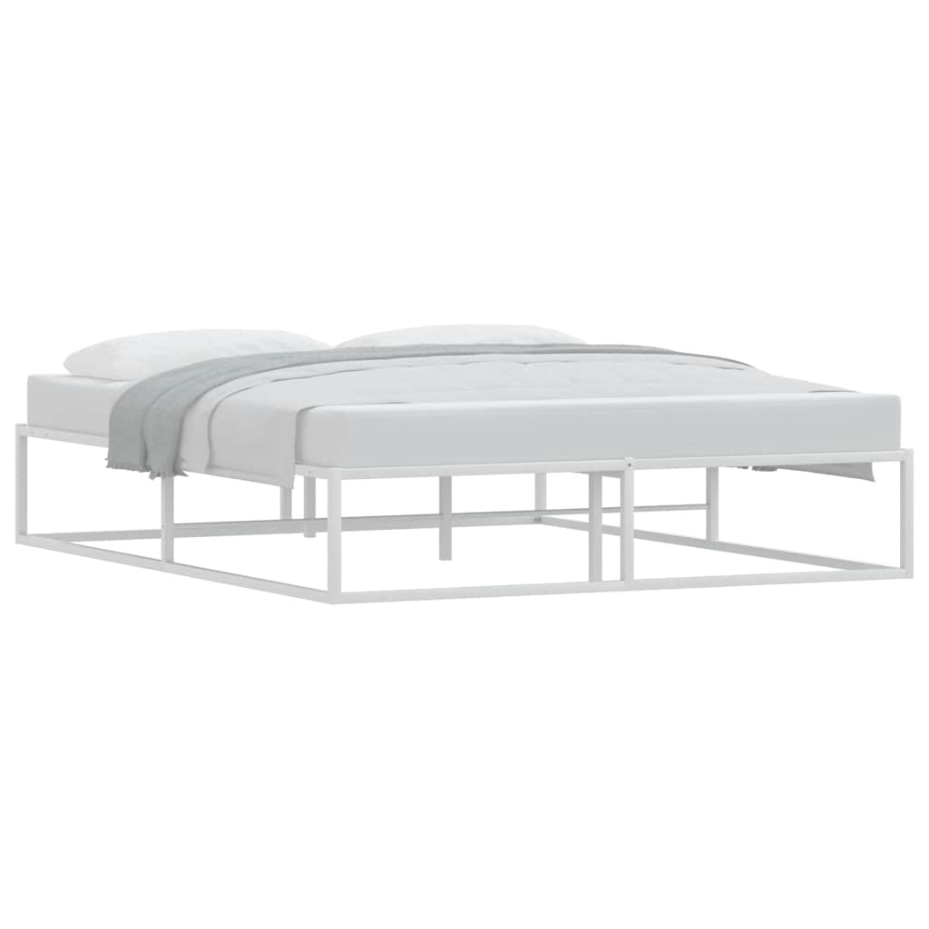 Giroletto senza Materasso-Struttura Letto Bianco 160x200 cm Metallo