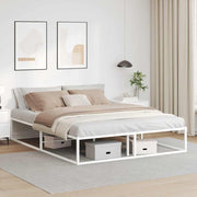 Giroletto senza Materasso-Struttura Letto Bianco 160x200 cm Metallo