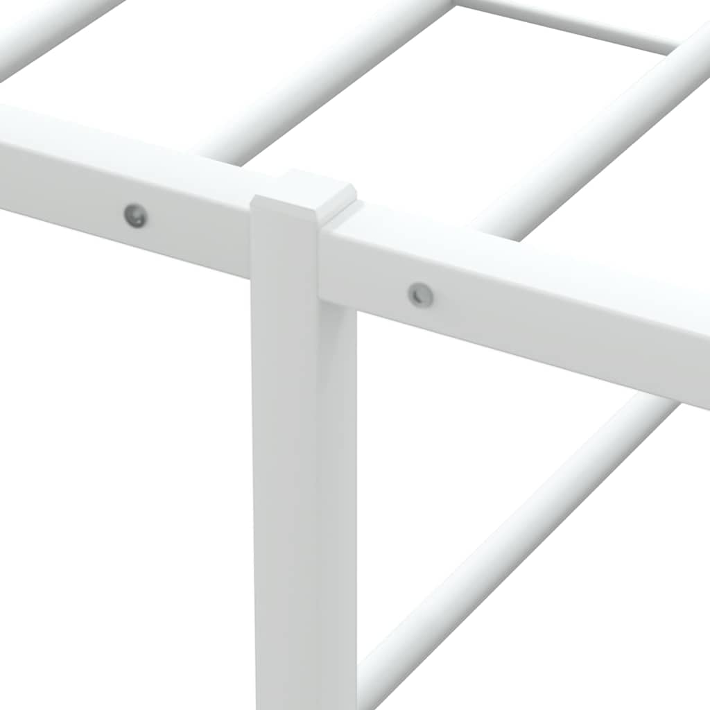 vidaXL Giroletto senza Materasso Bianco 200x200 cm Metallo