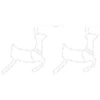 vidaXL Luci di Natale Silhouette di Renna 2 pz 35 LED Bianco Caldo