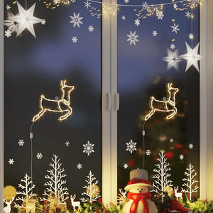 Luci di Natale Silhouette di Renna 2 pz 35 LED Bianco Caldo 4019594