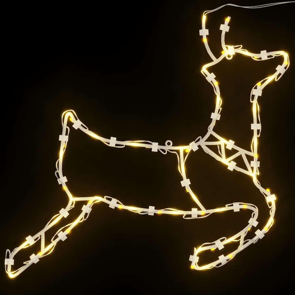 Luci di Natale Silhouette di Renna 2 pz 35 LED Bianco Caldo 4019594