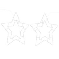 vidaXL Luci di Natale Stella Silhouette 2 pz 50 LED Bianco Caldo