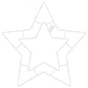 vidaXL Luci di Natale Stella Silhouette 2 pz 50 LED Bianco Caldo