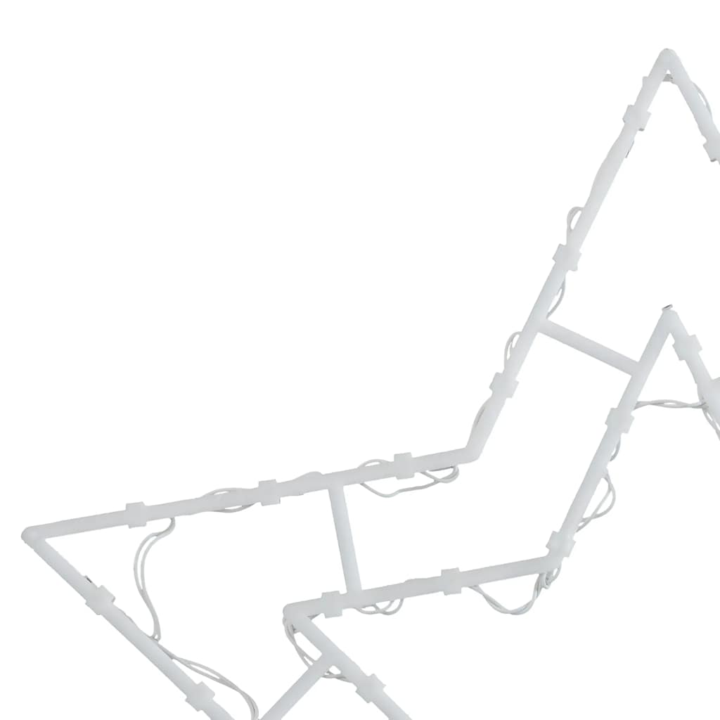 vidaXL Luci di Natale Stella Silhouette 2 pz 50 LED Bianco Caldo