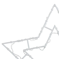 vidaXL Luci di Natale Stella Silhouette 2 pz 50 LED Bianco Caldo