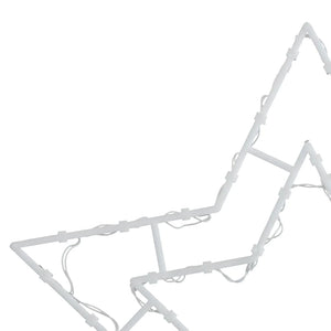 vidaXL Luci di Natale Stella Silhouette 2 pz 50 LED Bianco Caldo