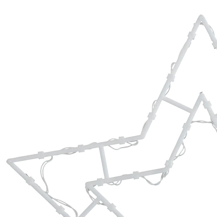 vidaXL Luci di Natale Stella Silhouette 2 pz 50 LED Bianco Caldo