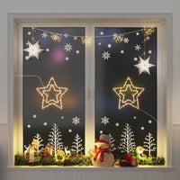 vidaXL Luci di Natale Stella Silhouette 2 pz 50 LED Bianco Caldo