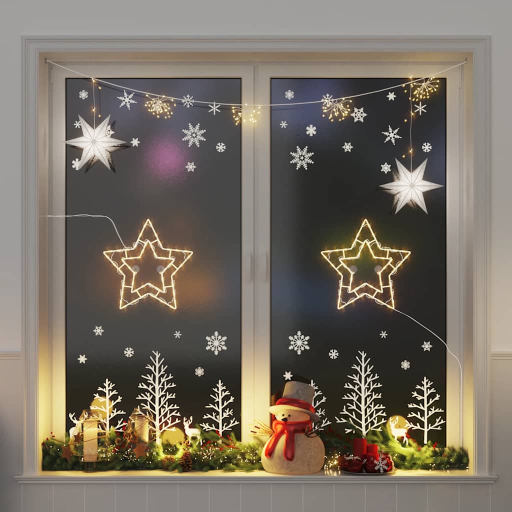 Luci di Natale Stella Silhouette 2 pz 50 LED Bianco Caldo 4019595