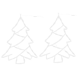 vidaXL Luci di Natale Albero di Silhouette 2 pz 50 LED Bianco Caldo