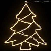 vidaXL Luci di Natale Albero di Silhouette 2 pz 50 LED Bianco Caldo
