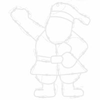 Luci di Natale Babbo Natale 2 pz 35 LED Bianco Caldo