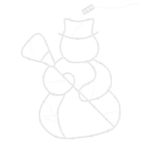 Luci di Natale Pupazzo Neve Silhouette 2 pz 35 LED Bianco Caldo