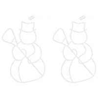 Luci di Natale Pupazzo Neve Silhouette 2 pz 35 LED Bianco Caldo 4019599