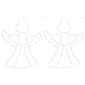 Luci di Natale Angelo Silhouette 2 pz 50 LED Bianco Caldo