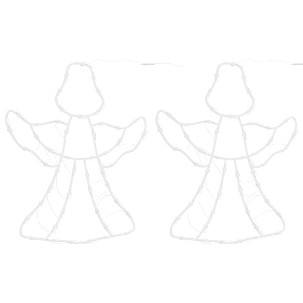 Luci di Natale Angelo Silhouette 2 pz 50 LED Bianco Caldo 4019600