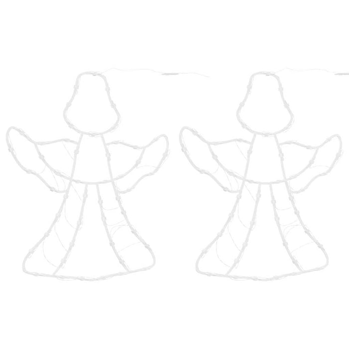 Luci di Natale Angelo Silhouette 2 pz 50 LED Bianco Caldo 4019600