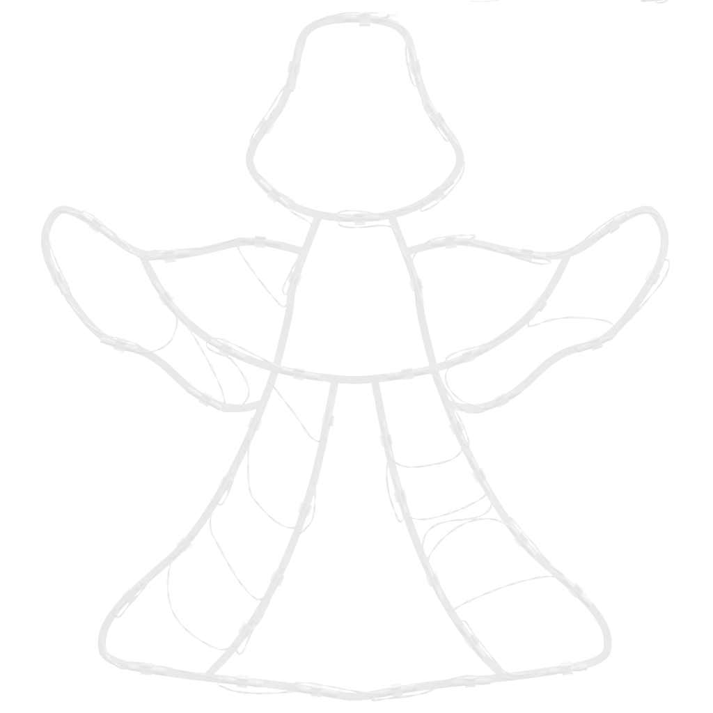 Luci di Natale Angelo Silhouette 2 pz 50 LED Bianco Caldo