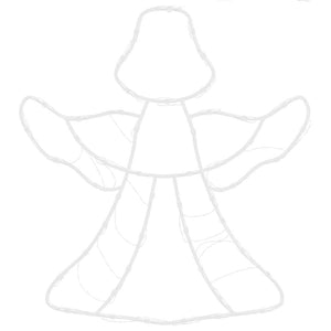 Luci di Natale Angelo Silhouette 2 pz 50 LED Bianco Caldo