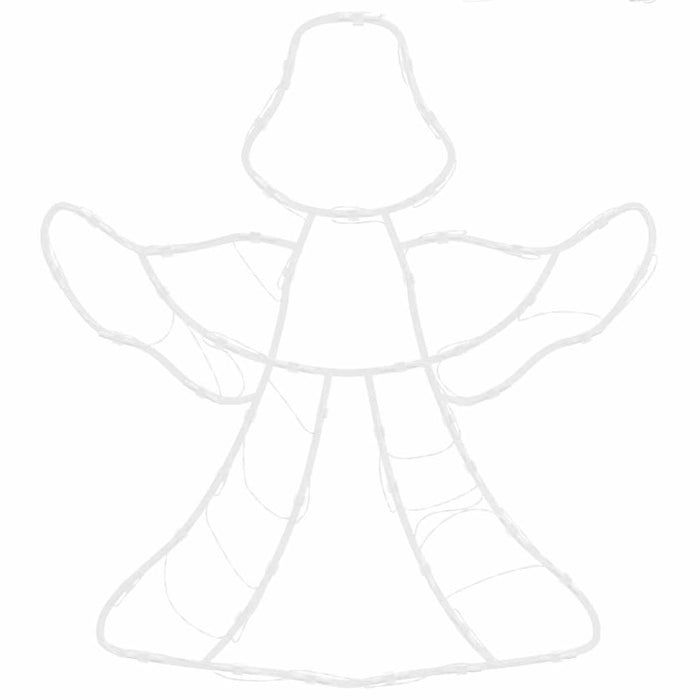 Luci di Natale Angelo Silhouette 2 pz 50 LED Bianco Caldo 4019600