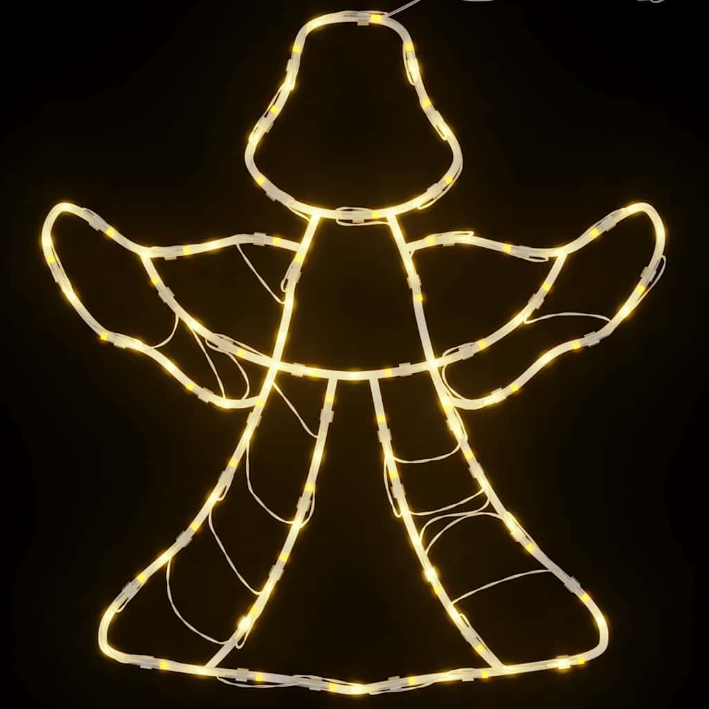 Luci di Natale Angelo Silhouette 2 pz 50 LED Bianco Caldo