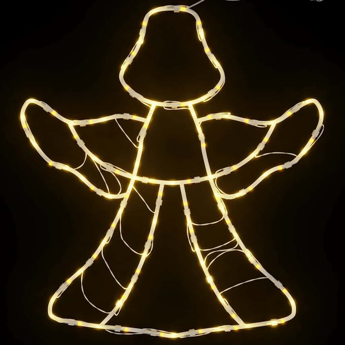 Luci di Natale Angelo Silhouette 2 pz 50 LED Bianco Caldo
