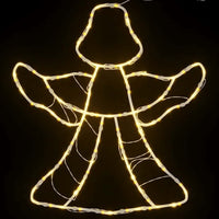 Luci di Natale Angelo Silhouette 2 pz 50 LED Bianco Caldo