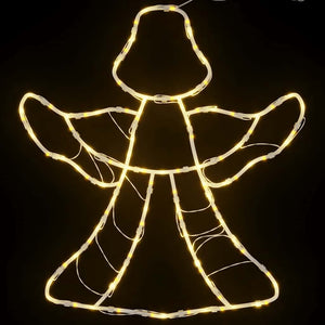 Luci di Natale Angelo Silhouette 2 pz 50 LED Bianco Caldo