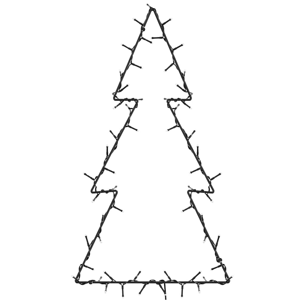 vidaXL Luci di Natale Albero di Natale Silhouette 80 LED Bianco Caldo