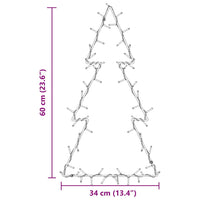 vidaXL Luci di Natale Albero di Natale Silhouette 80 LED Bianco Caldo