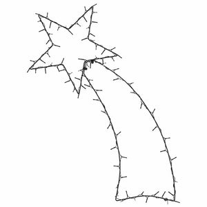 vidaXL Luci di Natale Stella Cadente Silhouette 115 LED Bianco Caldo