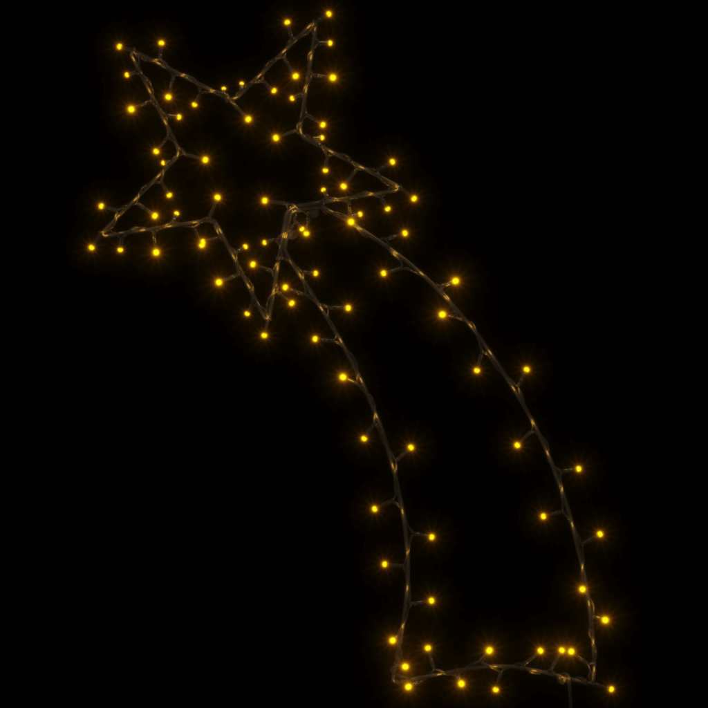 vidaXL Luci di Natale Stella Cadente Silhouette 115 LED Bianco Caldo