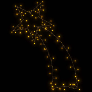 vidaXL Luci di Natale Stella Cadente Silhouette 115 LED Bianco Caldo
