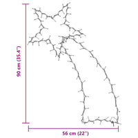 vidaXL Luci di Natale Stella Cadente Silhouette 115 LED Bianco Caldo