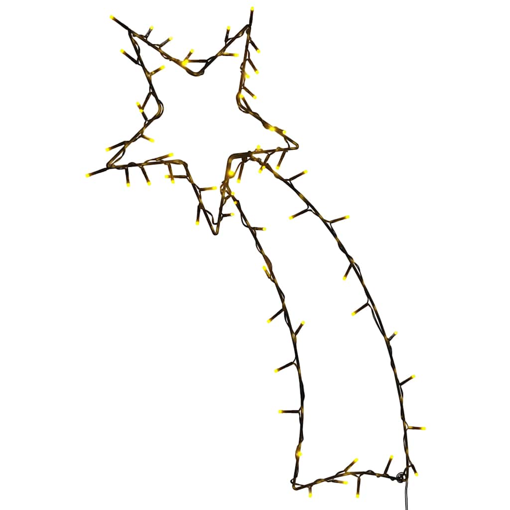 vidaXL Luci di Natale Stella Cadente Silhouette 80 LED Bianco Caldo