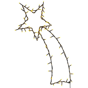 vidaXL Luci di Natale Stella Cadente Silhouette 80 LED Bianco Caldo