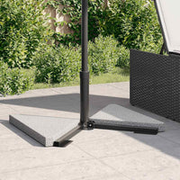 vidaXL Piastre per Parasole 2 pz in Granito Triangolare 14 kg Grigio