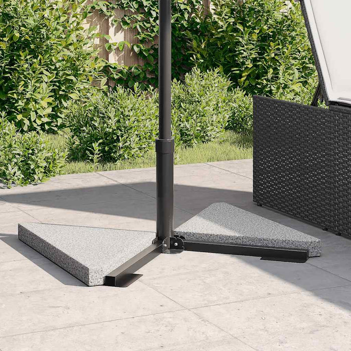 vidaXL Piastre per Parasole 2 pz in Granito Triangolare 14 kg Grigio
