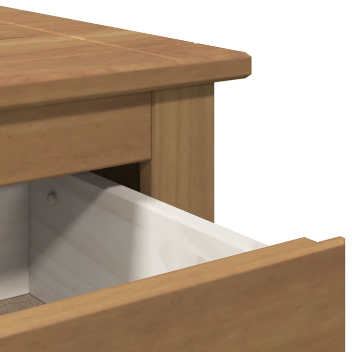 Credenza con Cassetti Panama 93x40x80 cm Legno Massello di Pino 4016384