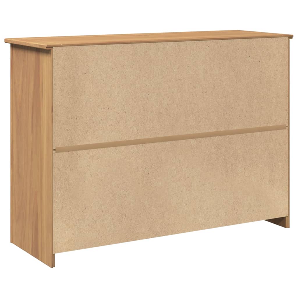 Credenza con Cassetti Panama 112x40x80cm Legno Massello di Pino