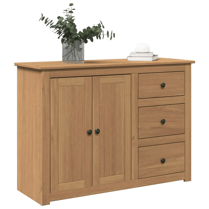 Credenza con Cassetti-Buffet-Armadio da cucina Panama 112x40x80cm Legno Massello di Pino