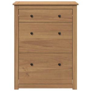 Scarpiera Panama 80x35x105 cm Legno Massello di Pino 4016392