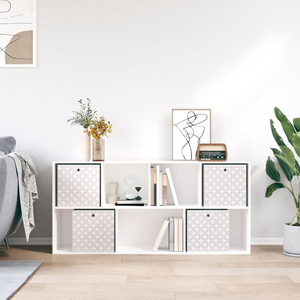 Scatole Portaoggetti 4 pz Crema 32x32x32 cm Tessuto non Tessuto 4018981