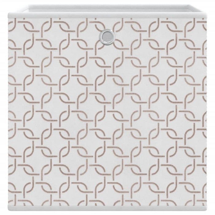 vidaXL Scatole Portaoggetti 4 pz Crema 32x32x32 cm Tessuto non Tessuto