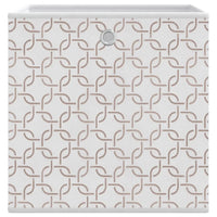 Scatole Portaoggetti 10 pz Crema 32x32x32cm Tessuto non Tessuto 4018982