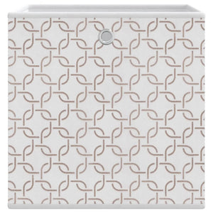 Scatole Portaoggetti 10 pz Crema 32x32x32cm Tessuto non Tessuto 4018982